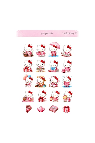 2 Sayfa Hello Kitty Sticker Seti- Hello Kitty - 930040572 Diğer