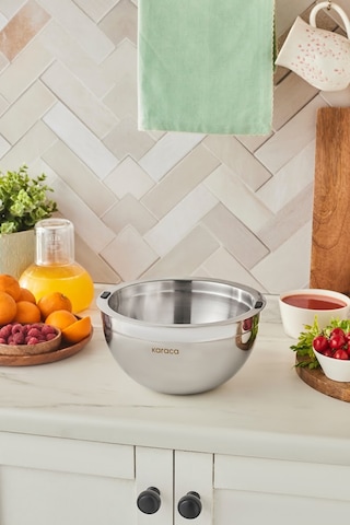 Karaca Mutfaksever Ice Hot Bowl Çift Cidarlı Ve Su Hazneli Çelik Servis Kasesi 20 Cm Gümüş