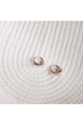 Kadın Kararmaz Çelik Lüks Takı Gümüş Renkli Kombin Küpe Gümüş