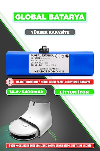 Neabot Nomo Q11 Batarya 6400mah Li-ion Pil