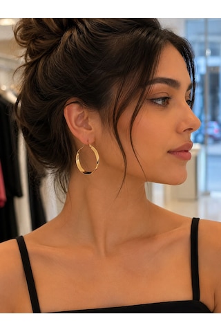Halka Küpe Gold Çelik 47891308
