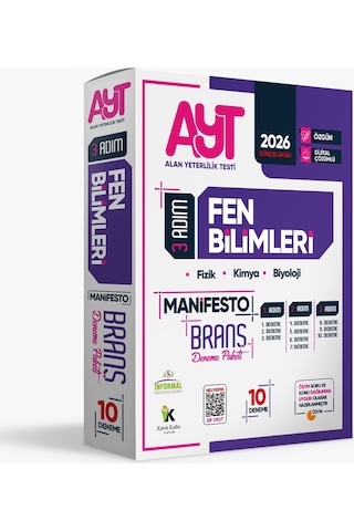2026 YKS AYT Fen Bilimlerinin Manifestosu BRANŞ Deneme Paketi 10lu Dijital Çözümlü