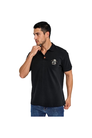 Arma Ar-ma Erkek Polo Yaka Tişört Resim Baskili Örme Kumaş Regular Fit %100 Pamuk 30/1 Çift Toplama Penye Pike Y31374358402 Siyah-s1