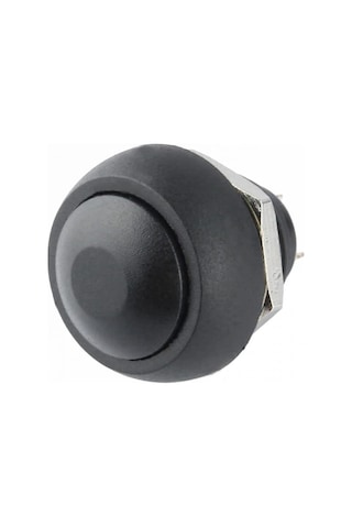 12mm Pbs-33b 2 Pin Push Buton Siyah On Off 1a 250v Mini Yuvarlak Su Geçirmez Anahtar Momentary Switch