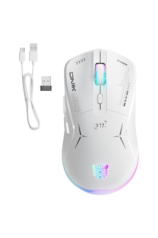 Onıkuma Cw917 White Rgb Kablosuz Simetrik Gaming Mouse