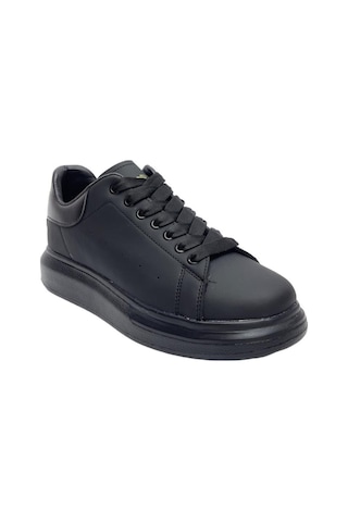 Unisex Yüksek Taban Günlük Spor Sneaker Ayakkabı Siyah-siyah Siyah