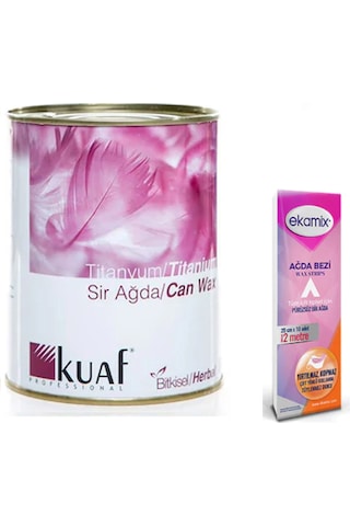 Kuaf Titanium Konserve Sir Ağda 800 ML + Ekamix Ağda Bezi 2 M