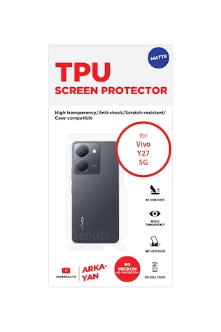 Vivo Y27 5g Mat Arka Ve Yan Koruyucu Tpu Film