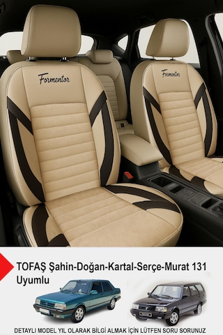 Formentor Tay Tüyü Oto Koltuk Kılıfı Tofaş Kartal-şahin-doğan-serçe-tempra Uyumlu Bej