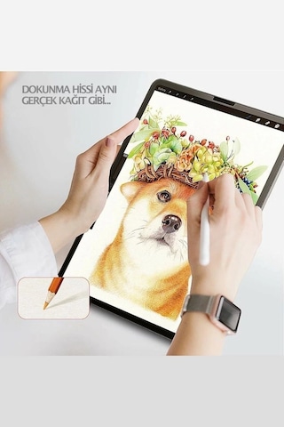 Apple Uyumlu iPad 10.2 Inç 7.8.9. Nesil Paper-like Ekran Koruyucu Kağıt Hissiyatlı Kırılmaz Cam Kılıf