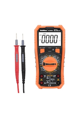Wellhise Vc890d Ölçü Aleti Multimetre Avometre Nvc Işıklı Ekran El Feneri True Rms