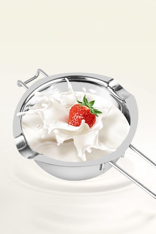 304 Çelik 400 Ml Kulplu Benmari Çikolata Eritme Çırpma Kabı Cin86