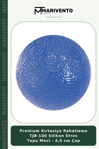 Premium Kırtasiye Rahatlama Tjb-100 Silikon Topu Mavi - 4,5 Cm Çap