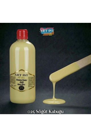 Kendinden Vernikli Plus Vernikli Akrilik Boyalar - 025 Söğüt Kabuğu Ahşap, Taş Tozu, Hobi, Dıy