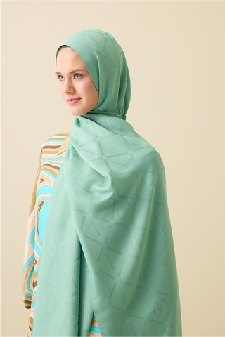 İmannooor İman I Baklava Mint Yeşili Ramy Jakar Şal 70x190