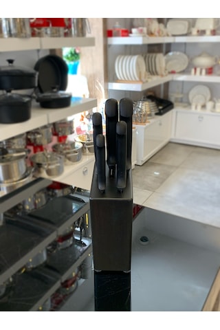 Aryıldız Rova 5 Li Bıçak Seti Siyah Venge Kütük