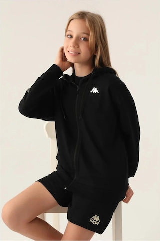Kappa Kız Çocuk Fullzıp Sweatshırt - Siyah Siyah