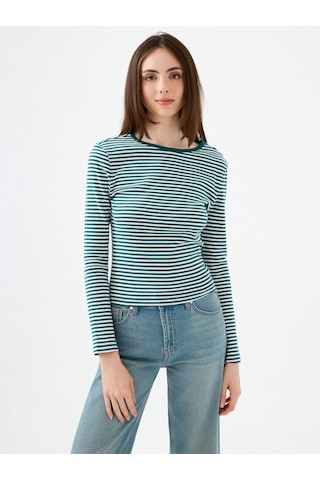 Slim Fit Kadın Tshirt U.kol Yeşil
