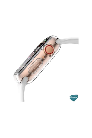 Microsonic Apple Uyumlu Watch Series 8 45mm Kılıf 360 Full Round Soft Silicone