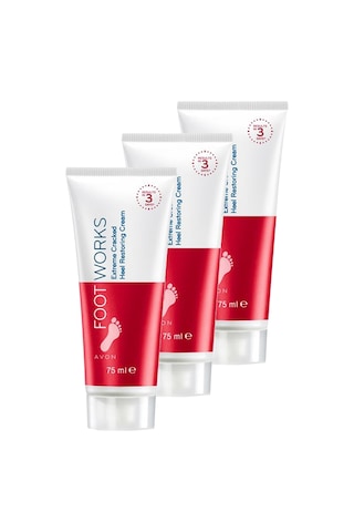 Avon Foot Works Çatlak Topukları Onarıcı Ayak Kremi 3 x 75 ML