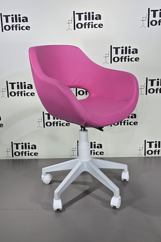 Monaco Çalışma Kesim Çocuk Koltuğu Beyaz Ayak Pembe