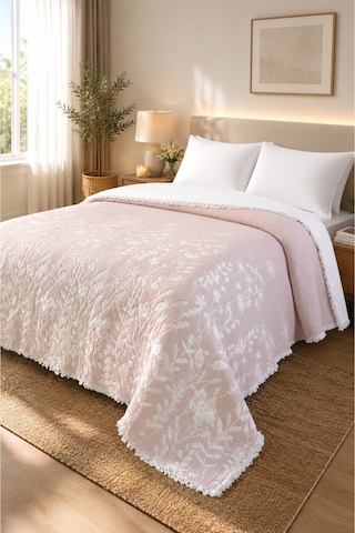 Bloomy Müslin Yatak Örtüsü Pike Çift Kişilik Yumuşak Dokulu Nefes Alan 4 Mevsim Örtü 230x250 Çeyiz&günlük Pudra