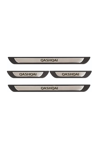 Nissan Qashqai 2007-2012 Modeller Old Krom Kapı Eşiği 4 Parça Paslanmaz Çelik