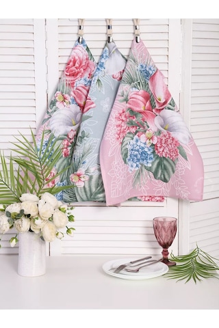 Kuz'kina Hatka 3 Parçalık Mutfak Havlusu Seti 224582756 Pembe