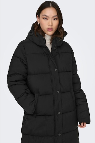 Only Kadın Onlann Kapüşonlu Uzun Puffer Mont 15287913 Siyah