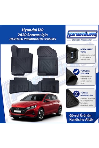 Hyundai İ20 Paspas Araca Özel 2020 Ve Sonrası Derin Havuzlu Premium Oto Paspas