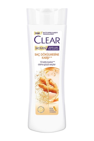 Clear Women Saç Dökülmesine Karşı Zencefil Özü Kepeğe Karşı Etkili Şampuan 350 Ml