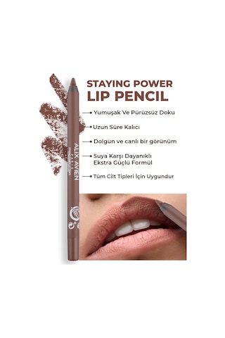 Alix Avien Suya Dayanıklı Uzun Süre Kalıcı Yumuşak Dudak Kalemi Staying Power Lip Pencil 63 Reddish Brown