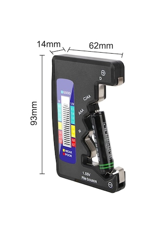 Singree Bt-886 Profesyonel Pil Test Cihazı - Düğme, Aa, Aaa Ve 9v Piller İçin Hızlı Voltaj Ölçer Gümüş