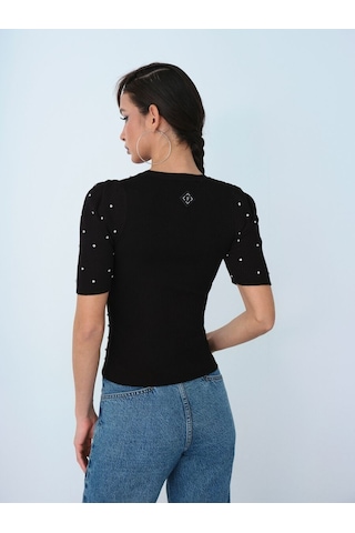LOFT Slim Fit Kadın Bluz K.kol Lf2036515 Q1.v1 Siyah