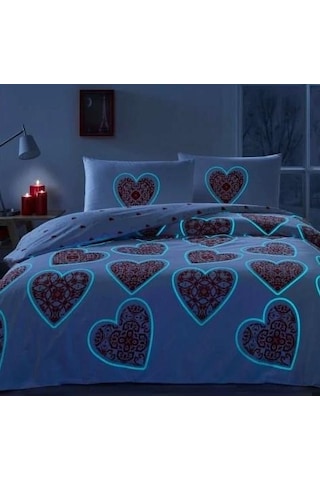 Taç Glow Parlayan Çift Kişilik Nevresim Takımı Cordelia Kırmızı Diğer