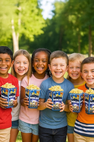 Mısır Kutusu Pop Corn 8 Li Roblox Temalı Doğum Günü Parti Malzemesi