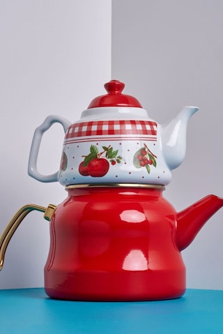 Mlrcyd-0002 Miss Betty 2.6 Lt Emaye Porselen Demlikli Çaydanlık 001