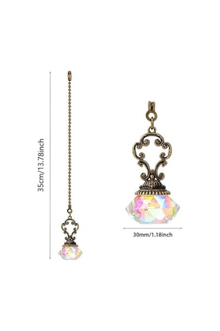 Szypzstore 8 Adet Yapay Kristal Tavan Vantilatörü Çekme Zincirleri Zincir Uzatma Konnektörü İle Işık Masa Lambası Için 2fpwjx Yeşil