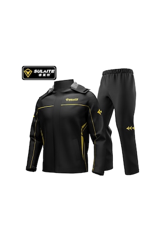 Sulaite Motosiklet Yağmurluk Oxford Kumaş Pantolon Ceket Siyah