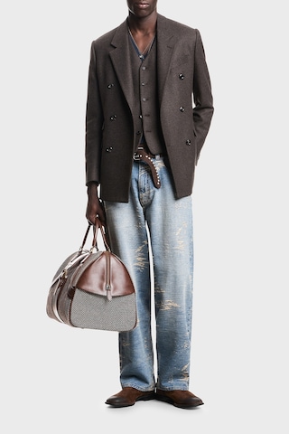 Emporio Armani Normal Bel Geniş Paça Eskitilmiş Efektli Jeans Erkek Kot Pantolon Em006488 Af27794 Mb003 Açık Mavi