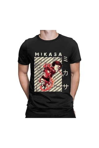 Noıssey Kırmızı Etiket Gala Titan Anime T-shirt Erkekler Model754 17105 Siyah