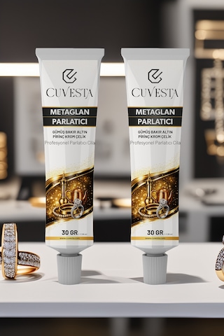 Cuvesta Metaglan Parlatıcı 2'li Gümüş/bakır/altın/krom/çelik/pirinç/nikel Parlatma Cilası 2'li Set