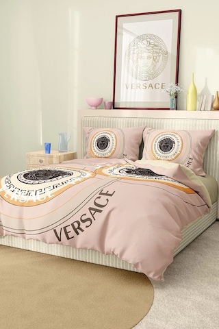 Marka Nevresim Takımı Çift Kişilik Pamuklu Saten Kumaş 6 Parça 3d Dijital Baskı Duvet Cover Set Model No:102 Renkli