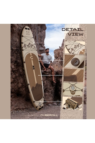 Cuberoll Pathfinder Brown 351x89x15 Cm Şişme Stand Up Paddle Board Sup Seti 225 Kg
