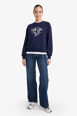 Defacto Relax Fit Bisiklet Yaka Baskılı Kalın Sweatshirt G6298ax25wnnv251 Lacivert-nv251
