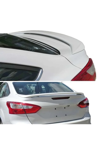 Ford Focus 3 2015+ Fiber Spoiler Boyalı Beyaz Arka Spoiler Sedan
