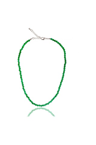 Stoneage Bayan Kolye Yeşil Jade Ceyt Doğal Taş Dengeleyici Ve İyileştirici Çok Renkli
