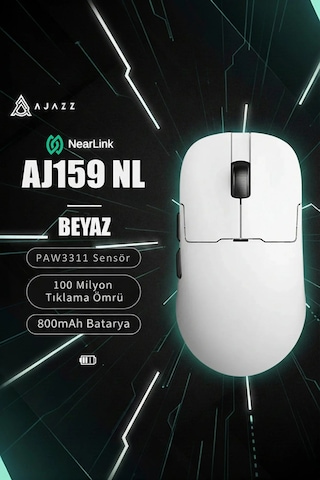 Aj159 Nl Near-link 3 Modlu 1000hz 12.000 Dpı 400 Mah Batarya Paw 3311-yeni Nesil Bağlantı Modu Diğer