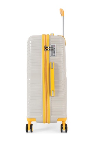 Ççs 5239 Polipropilen Büyük Boy Valiz Beyaz-sarı Beyaz - Sarı
