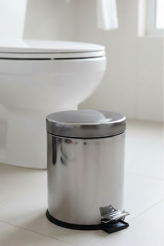 5 Litre Krom Paslanmaz-pedallı Çöp Kovası Krom